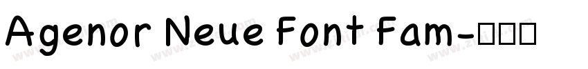 Agenor Neue Font Fam字体转换